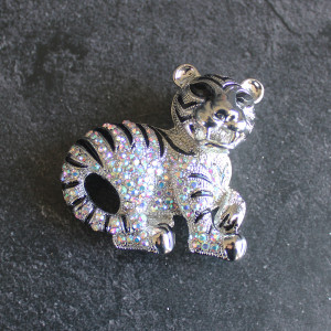 Crystal Tiger Brooch