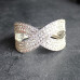 Infinity Design Hinged Crystal Bangle
